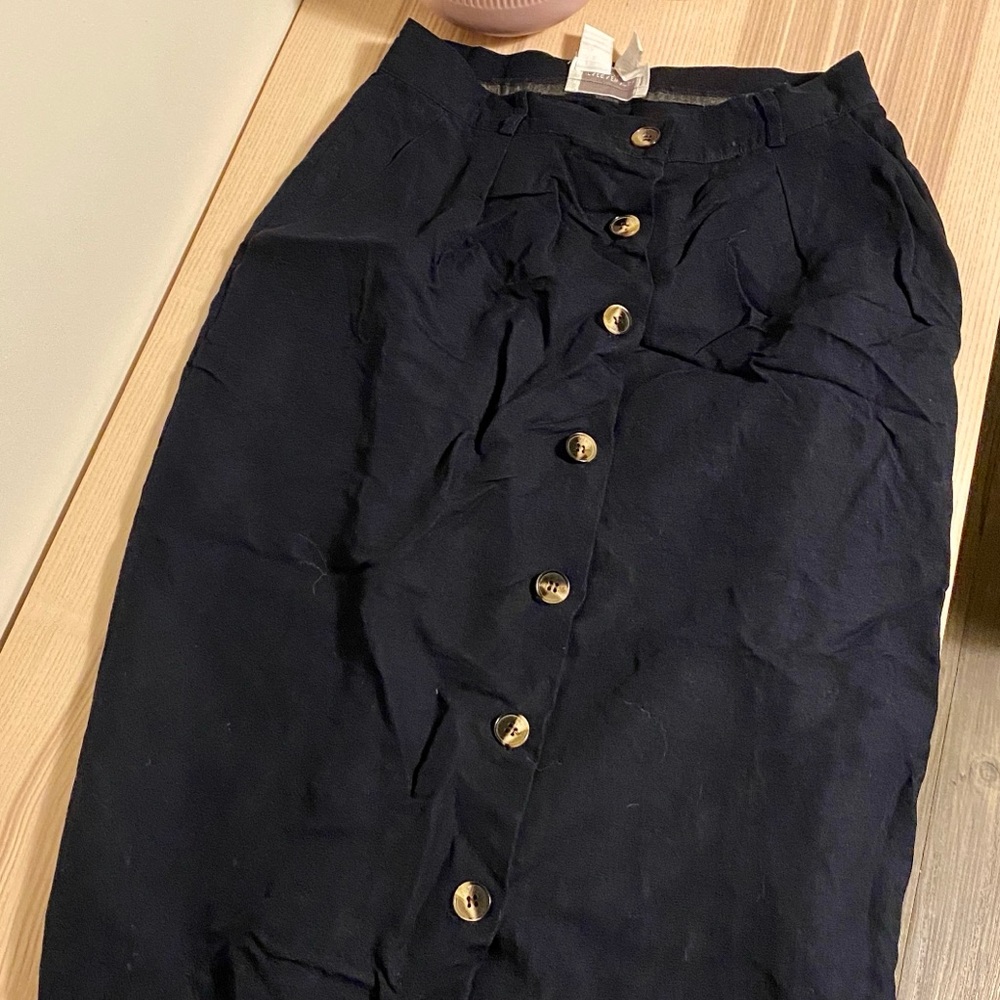 Midi buttoned skirt Jones New York navy